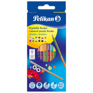 Creioane colorate Pelikan Bicolor 12 creioane 24 culori