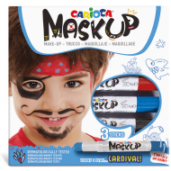 Culori piele si fata Carioca Mask Up 3 culori - Carnival