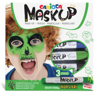 Culori piele si fata Carioca Mask Up 3 culori - Monster