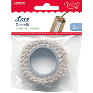 Dantela autoadeziva bumbac Daco - Crem