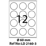 Etichete autoadezive 12 coala buline 60mm