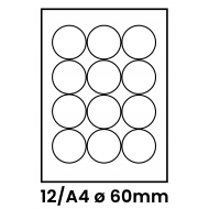 Etichete autoadezive 12/A4 buline 60 mm