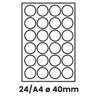 Etichete autoadezive 24/A4 buline 40mm