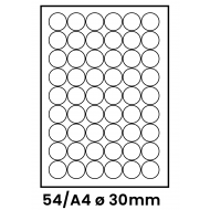 Etichete autoadezive 54/A4 buline 30mm