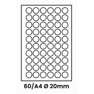 Etichete autoadezive 60/A4 buline 20 mm