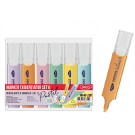 Marker evidentiator Daco Pastel 6 culori/set