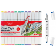 Marker grafic 12 culori Duo Capi Daco