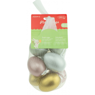 Oua plastic culori pastel metalizate 6 cm Daco