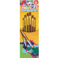 Pensule scolare 6/set vf tesit nr.2/4/6/8/10/12 ColourKids