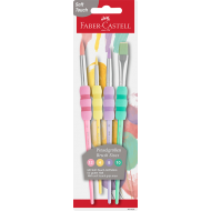 Pensule Soft Touch Pastel Faber Castell 4 buc 
