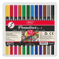 Pix liner si pensula Pensuliner 12 culori Daco