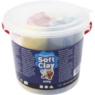 Plastilina galetusa SoftClay 5 culori 400g