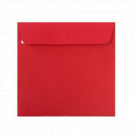 Plic colorat patrat 14x14 rosu craciun