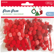 Pom-Pom Degrade Daco - Rosu