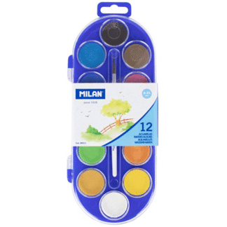 Acuarele pastile Milan 12 culori