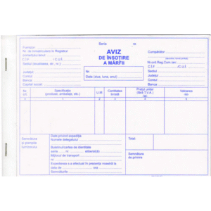 Aviz de insotire a marfii A5