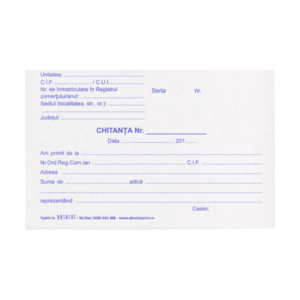 Chitantier A6 3 exemplare autocopiativ