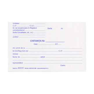 Chitantier A6 3 exemplare autocopiativ