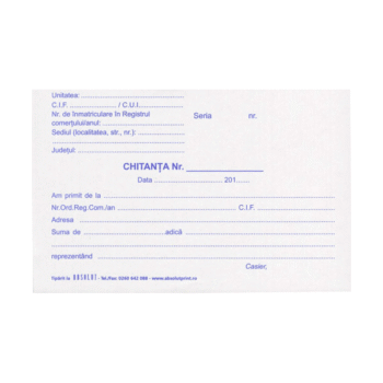 Chitantier A6 3 exemplare autocopiativ