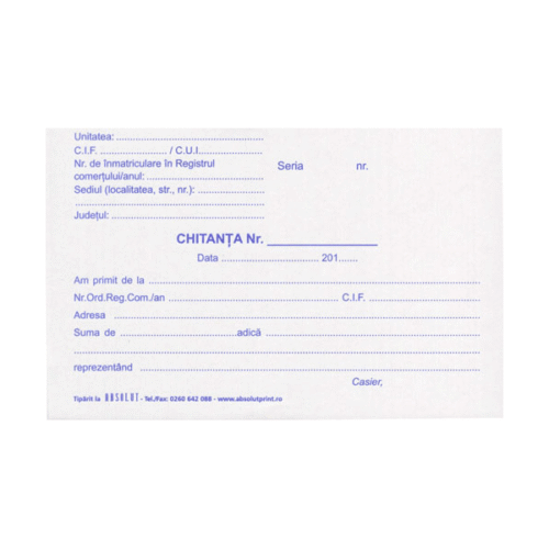 Chitantier A6 3 exemplare autocopiativ