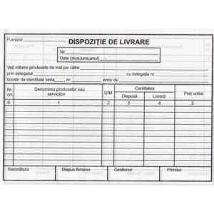 Dispozitie de livrare A5
