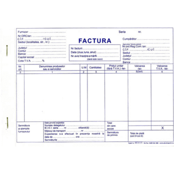 Facturier A5 3 exemplare autocopiativ