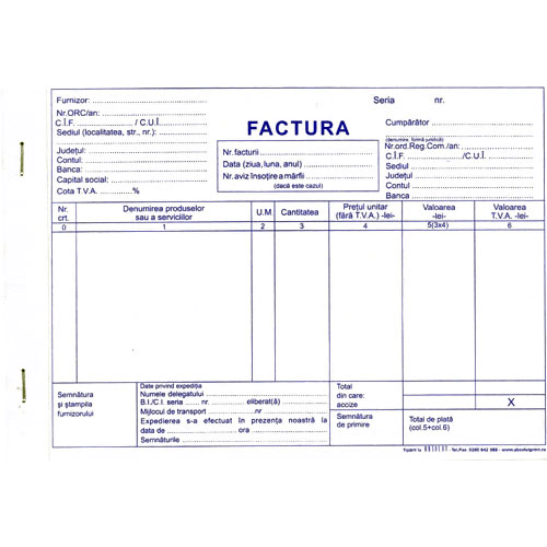 Facturier A5 3 exemplare autocopiativ