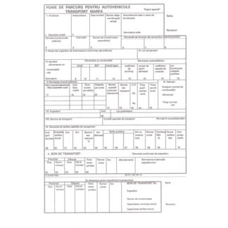 Foaie de parcurs transport marfa A4, 100 file