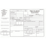 Foaie de parcurs transport persoane A4, 100 file