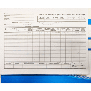 Nota de receptie nir coperta albastra