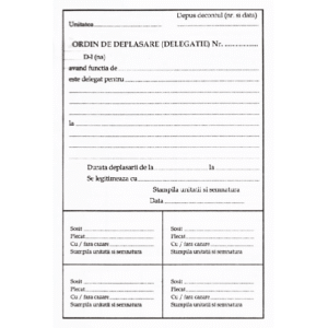 Ordin de deplasare (delegatie)