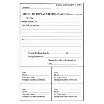 Ordin de deplasare (delegatie)