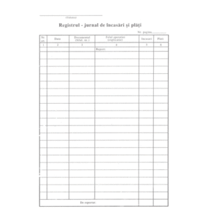 Registru de incasari si plati A4 , 100 file