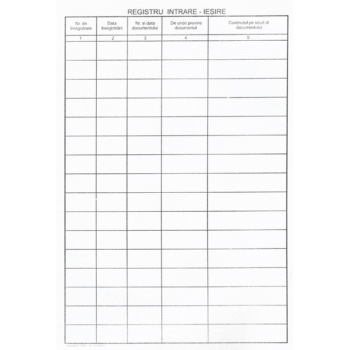 Registru intrare iesire A4