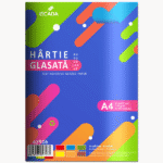 Hartie glasata autocolanta lucioasa A4