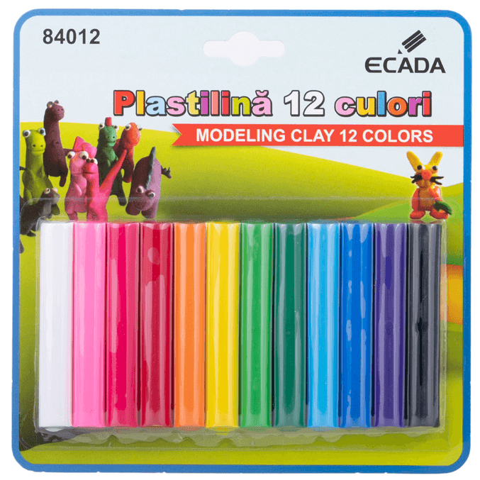 Plastilina 12 culori Ecada Plastilina 12 culori Ecada