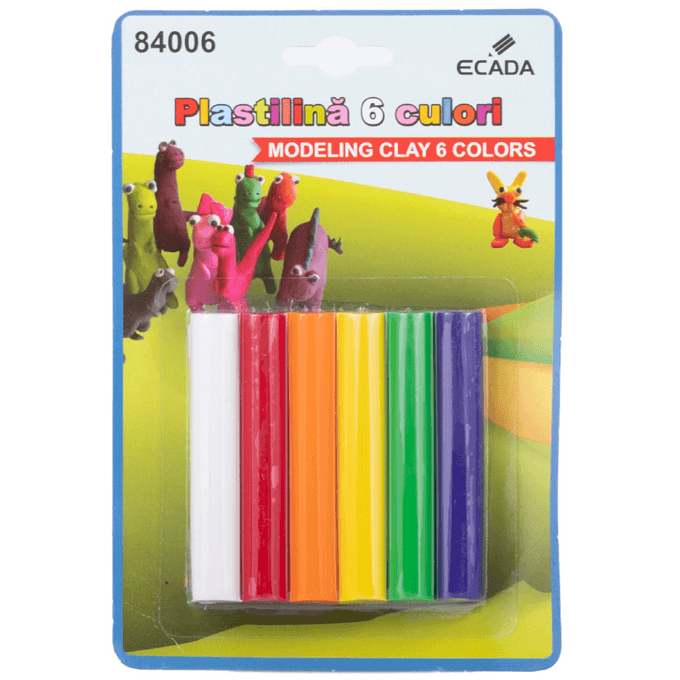 Plastilina 6 culori Ecada Plastilina 6 culori Ecada