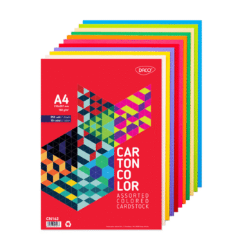 Carton colorat asortat A4 160g 10 culori 250 coli
