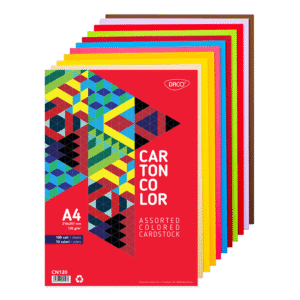 Carton colorat asortat A4 120g 10 culori 100 coli