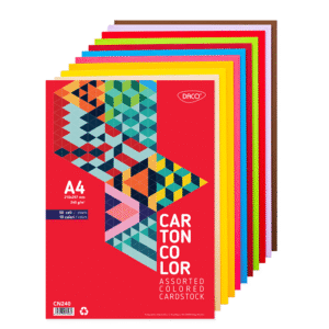 Carton colorat asortat A4 240g 10 culori