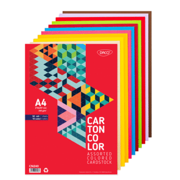 Carton colorat asortat A4 240g 10 culori