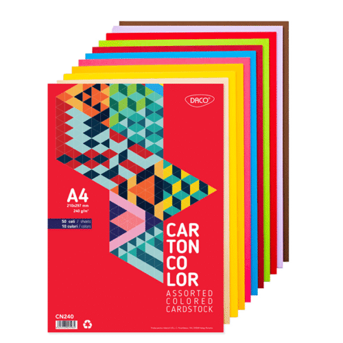 Carton colorat asortat A4 240g 10 culori