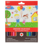 Creioane colorate groase Daco Maxi 12 culori