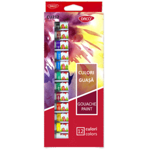 Culori guasa Daco 12 culori 12ml
