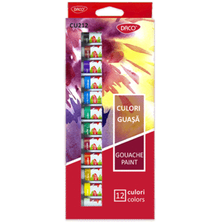 Culori guasa Daco 12 culori 12ml