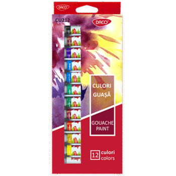 Culori guasa Daco 12 culori 12ml
