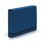 Mapa cu elastic din carton 341 - albastru 55mm