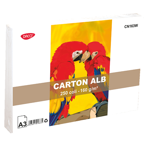 Carton alb A3 160g Daco 250 coli Carton alb A3 160g Daco 250 coli