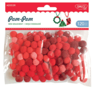 Pom-Pom Degrade Daco - Rosu