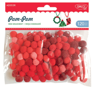 Pom-Pom Degrade Daco - Rosu